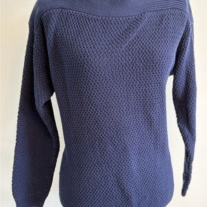 Ralph Lauren Navy Textured Crewneck Sweater